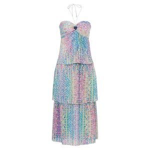 NWT Saylor Seydour Sequin Tiered Rainbow Dress Size Small